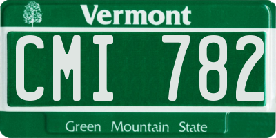 VT license plate CMI782