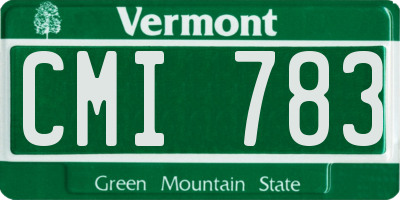 VT license plate CMI783