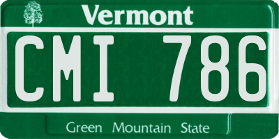 VT license plate CMI786