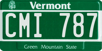 VT license plate CMI787
