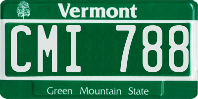 VT license plate CMI788