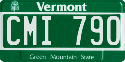 VT license plate CMI790