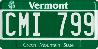 VT license plate CMI799