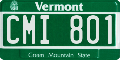 VT license plate CMI801