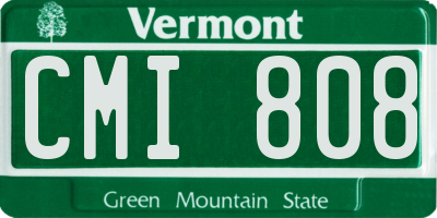 VT license plate CMI808