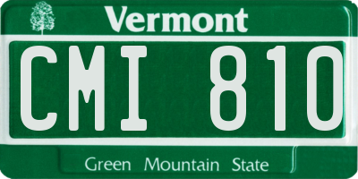 VT license plate CMI810