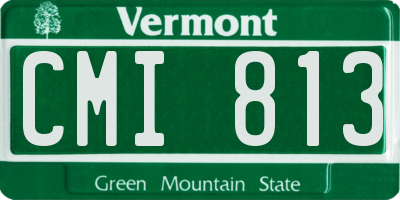 VT license plate CMI813