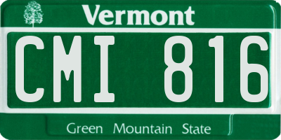 VT license plate CMI816