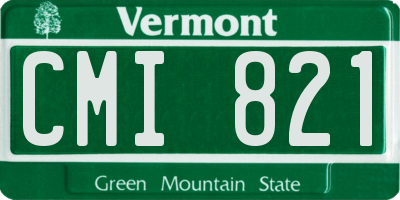 VT license plate CMI821