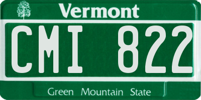 VT license plate CMI822