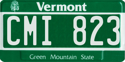VT license plate CMI823