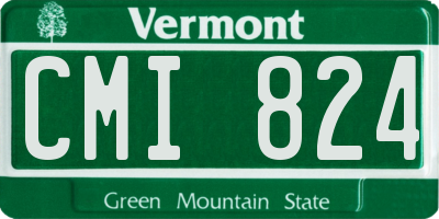 VT license plate CMI824