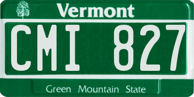 VT license plate CMI827