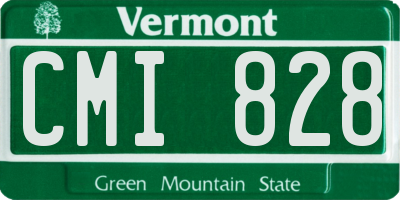 VT license plate CMI828