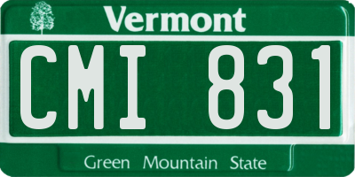 VT license plate CMI831