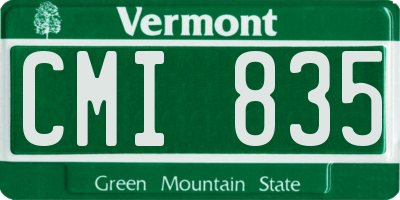 VT license plate CMI835