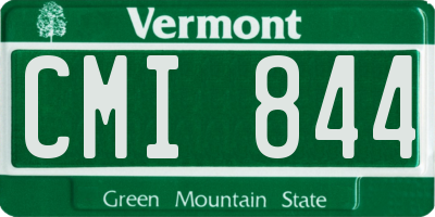 VT license plate CMI844