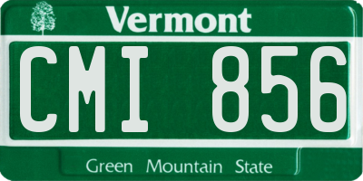 VT license plate CMI856