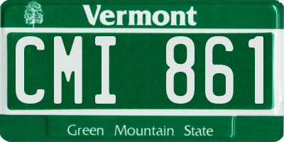 VT license plate CMI861