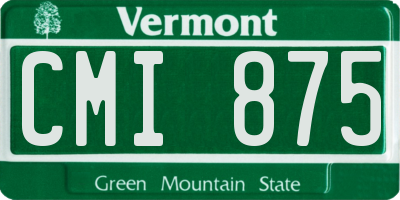 VT license plate CMI875