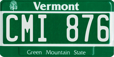 VT license plate CMI876