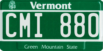 VT license plate CMI880