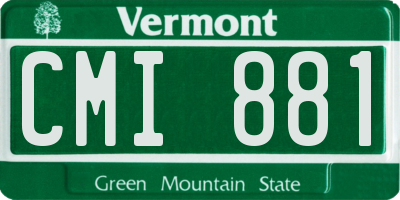 VT license plate CMI881