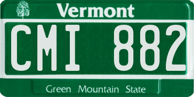 VT license plate CMI882