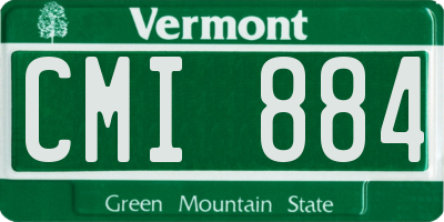 VT license plate CMI884