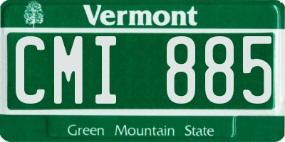 VT license plate CMI885