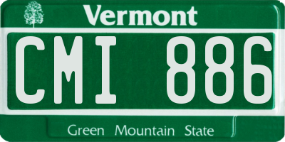 VT license plate CMI886