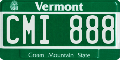 VT license plate CMI888