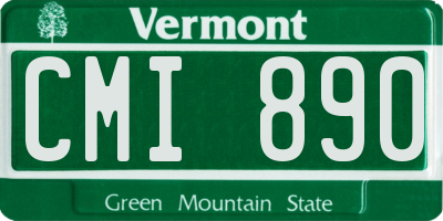 VT license plate CMI890