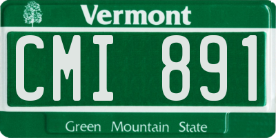 VT license plate CMI891