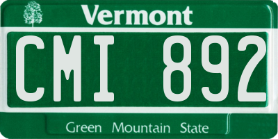 VT license plate CMI892