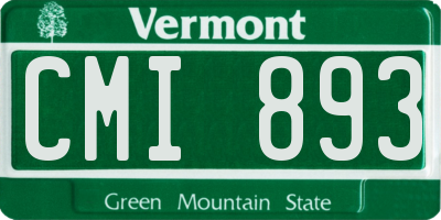 VT license plate CMI893