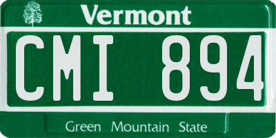 VT license plate CMI894