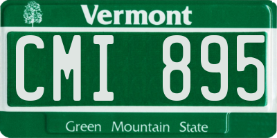 VT license plate CMI895