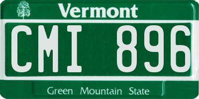 VT license plate CMI896