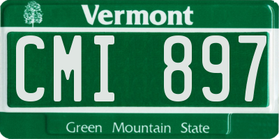 VT license plate CMI897