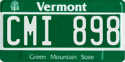 VT license plate CMI898