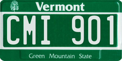 VT license plate CMI901