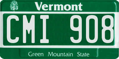 VT license plate CMI908