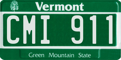 VT license plate CMI911