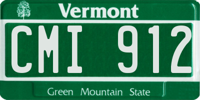 VT license plate CMI912