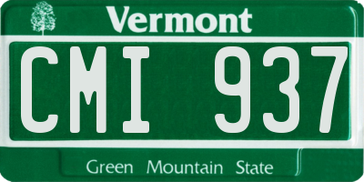 VT license plate CMI937