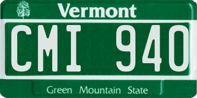 VT license plate CMI940