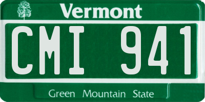 VT license plate CMI941
