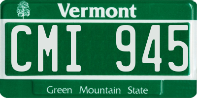VT license plate CMI945