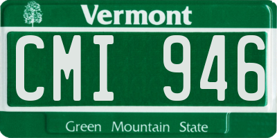 VT license plate CMI946